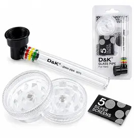 DK Plain Glass Pipe With Grinder