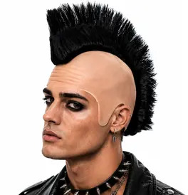 Black Rebel Mohawk Wig