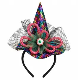 Witches Headband Hat, Rainbow