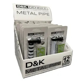 DK Pipe - Black & White Design Pipes (Box of 12)