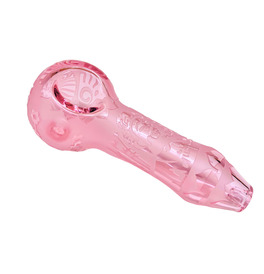 Pink Lotus Glass Pipe 4.5"