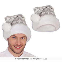 Grey Christmas Santa Hat