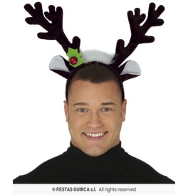 Black Reindeer Headband