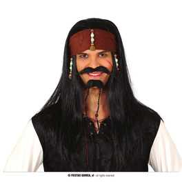 Pirate Wig with Handkerchief 