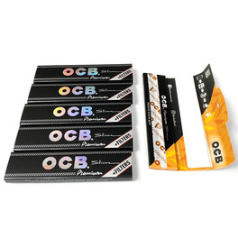 OCB Premium King Size Slim Rolling Papers & Tips (Pack Of 6)