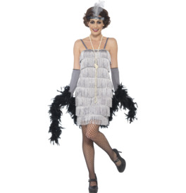 Flapper Costume, Silver