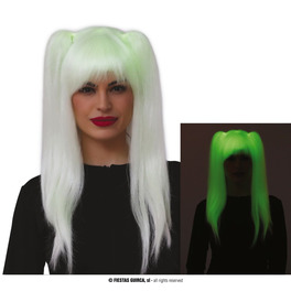 Blonde Fluorescent Wig with Braids