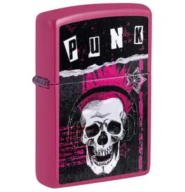 49846 Pink Punk Skull Design Zippo Lighter
