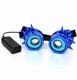 LED Steampunk Goggles, Blue