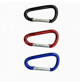 Mini D Shape Carabiner 3 Pack Set Aluminum Clips