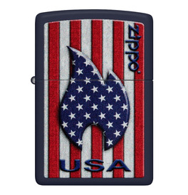 Patriotic Flame Design Zippo Lighter