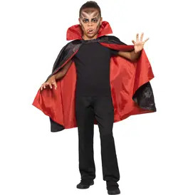 Reversible Vampire Children's Cape, Black & Red