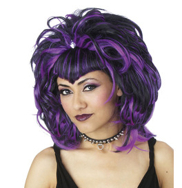 Black & Purple Evil Sorceress Wig