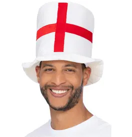 Deluxe England Flag Top Hat
