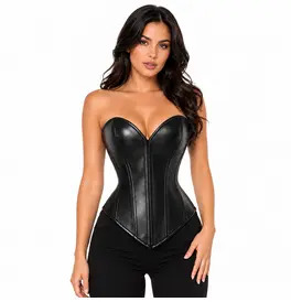 Black Leather Corset