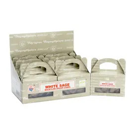 Satya White Sage Backflow Dhoop Cones (Box of 6)