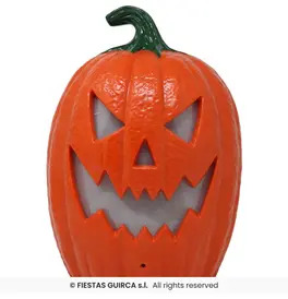 Pumpkin with light and sound, 30 x 21cm