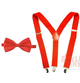 Red Suspenders & Bow Tie Kit