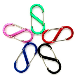 S Shape Carabiner Clip Medium 65mm Aluminium Alloy Hook Keychain