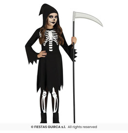 Skeleton Dress With Hood Costume
