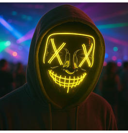 LED Stitches Mask, Yellow