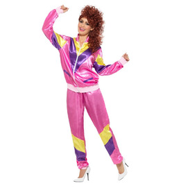 80'S Height Of Fashion Shell Suit Costume Pink 