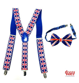 Union Jack Suspenders & Bow Tie