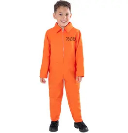 Kids Escaped Prisoner Costume, Orange
