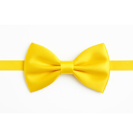 Yellow Satin Bow Tie Adjustable Pre-Tied