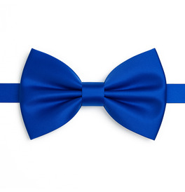 Royal Blue Satin Bow Tie Adjustable Pre-Tied