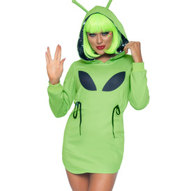 Alien Fleece Hoodie Dress Costume
