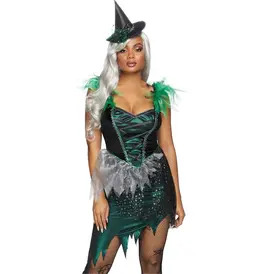 Green Wicked Witch Dress Costume