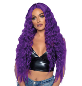 Beach Wave Long Wig, Purple 