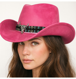 Pink Bull Cowboy Hat 