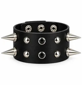 Black Spiked Bracelet 