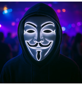 Anonymous LED Mask, White