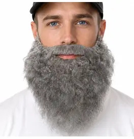 Grey Deluxe Fake Beard
