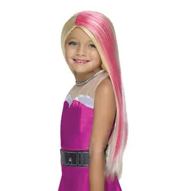 Child's Barbie Pink Sparkle Wig