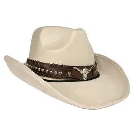 Beige Bull Cowboy Hat