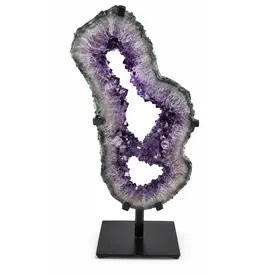 Amethyst Geode Crystal On Black Stand 7.2KG 49.5cm