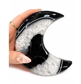 Black Agate Moon Crystals 