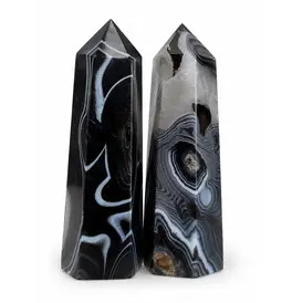 Black Agate Crystal Towers 