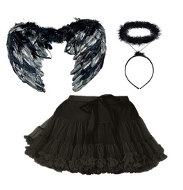 Black Wings, Halo & Tutu Set