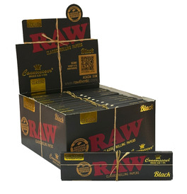 Raw Black Connoisseur King Size Slim Rolling Paper 