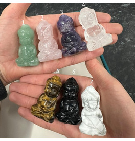 Buddha Shaped Crystal Tumble Stone 5.5cm 37G