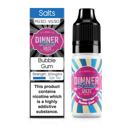 Bubblegum Nic Salt 10ml E-Liquid by Dinner Lady 