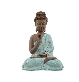 Thai Buddha, Brown, White and Turquoise - Meditation