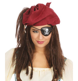 Pirate Bandana, Wig and Eyepatch
