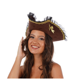 Deluxe Brown Pirate Hat