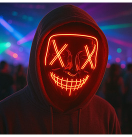 LED Stitches Mask, Red